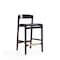 Manhattan Comfort Klismos Counter Stool in Black and Dark Walnut CS007-BK - alternate 1